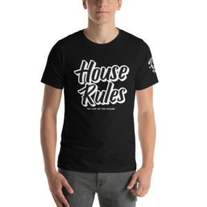 MGear House Rules Short-Sleeve Unisex Billiards Pool Player T-Shirt