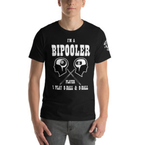 MGear “I’m Bipooler” Short-Sleeve Unisex Billiards Pool Player T-Shirt