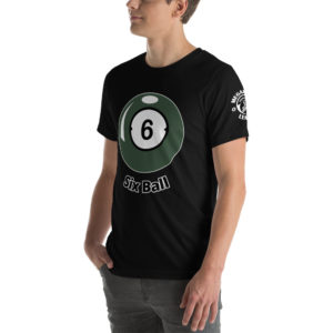 MGear Brunswick Six Ball Short-Sleeve Unisex Billiards Pool Player T-Shirt