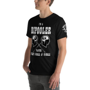 MGear “I’m Bipooler” Short-Sleeve Unisex Billiards Pool Player T-Shirt