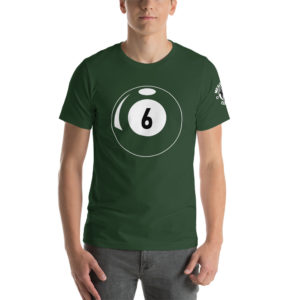 MGear 6 Ball Short-Sleeve Unisex Billiards Pool Player T-Shirt