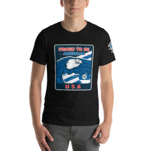 MGear “Proud To Be American” Short-Sleeve Unisex Billiards Pool Player T-Shirt