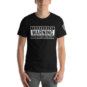 MGear “Tournament Warning” Short-Sleeve Unisex Billiards Pool Player T-Shirt