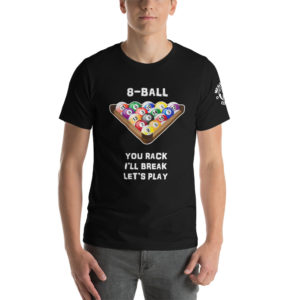 MGear Let’s Play Short-Sleeve Unisex Billiards Pool Player T-Shirt