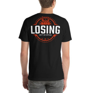 MGear “Losing Isn’t an Option” Short-Sleeve Unisex Billiards Pool Player T-Shirt