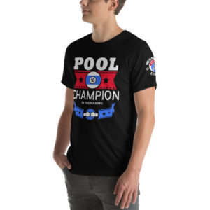 MGear “Pool Champion” Short-Sleeve Unisex Billiards Pool Player T-Shirt