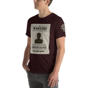 MGear “Wanted” Short-Sleeve Unisex Billiards Pool Player T-Shirt