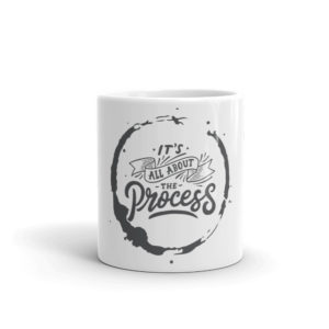 MGear “All About The Process” White Glossy Billiards Pool Player Mug