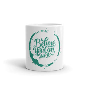 MGear “Believe You Can Do It” White Glossy Billiards Pool Player Mug