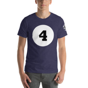 MGear Billiards Shirt | Pool T-Shirt | “4 ball Icon” Short-Sleeve Unisex Billiards Pool Player T-Shirt