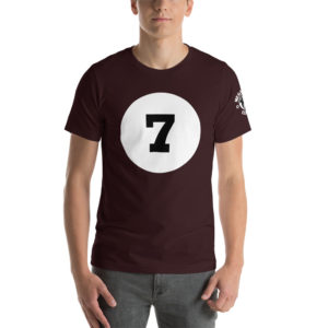 MGear Billiards Shirt | Pool T-Shirt | “7 ball Icon” Short-Sleeve Unisex Billiards Pool Player T-Shirt