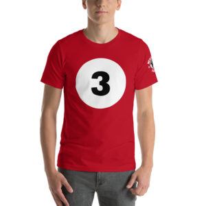 MGear Billiards Shirt | Pool T-Shirt | “3 ball Icon” Short-Sleeve Unisex Billiards Pool Player T-Shirt