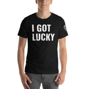 MGear BW I Got Lucky Short-Sleeve Unisex Billiards Pool Player T-Shirt