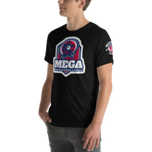 MGear “The MEGA League” Short-Sleeve Unisex Billiards Pool Player T-Shirt