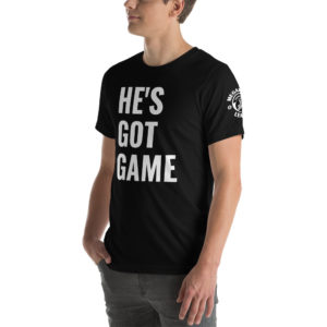 MGear BW He’s Got Game Short-Sleeve Unisex Billiards Pool Player T-Shirt